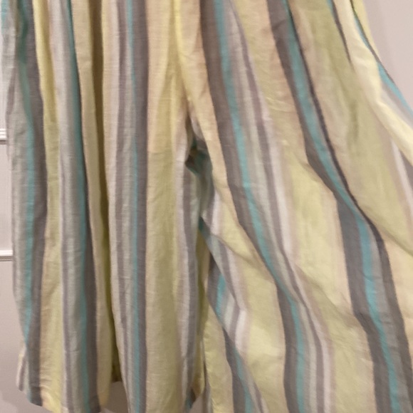 Free People Nora Wide Leg Yellow Multiclolor Striped Jumpsuit Size XSP - Picture 9 of 13